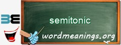 WordMeaning blackboard for semitonic